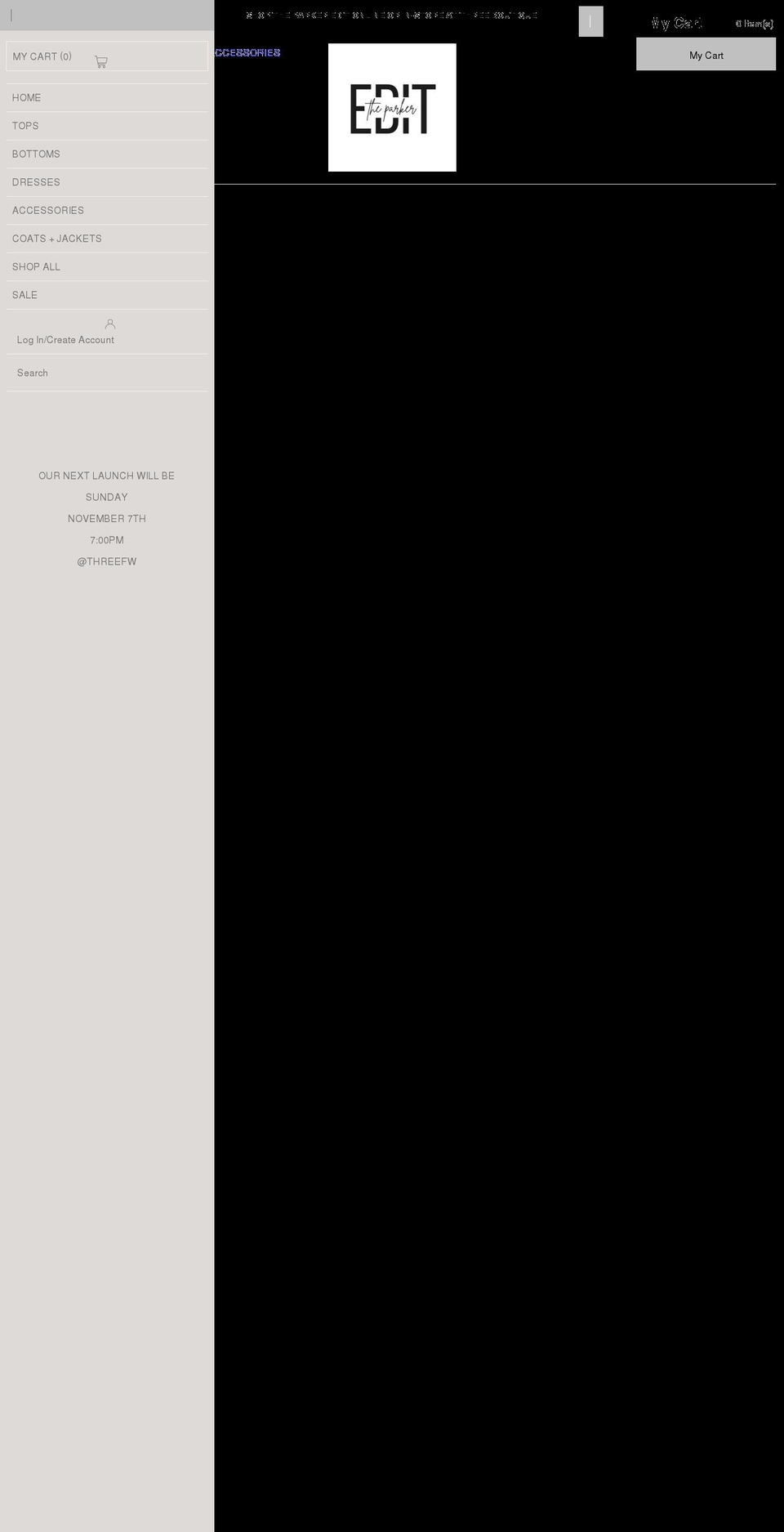 theparkeredit.com shopify website screenshot
