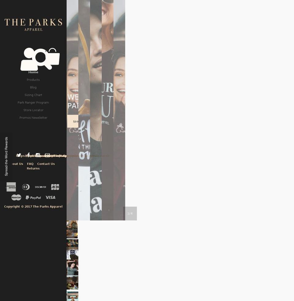 Impact Shopify theme site example theparksapparel.com