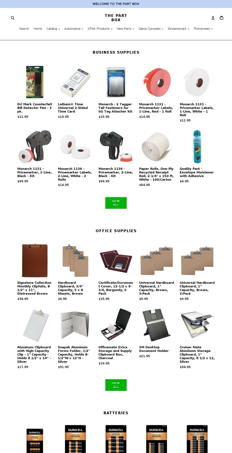 thepartbox.com — Shopify storefront screenshot