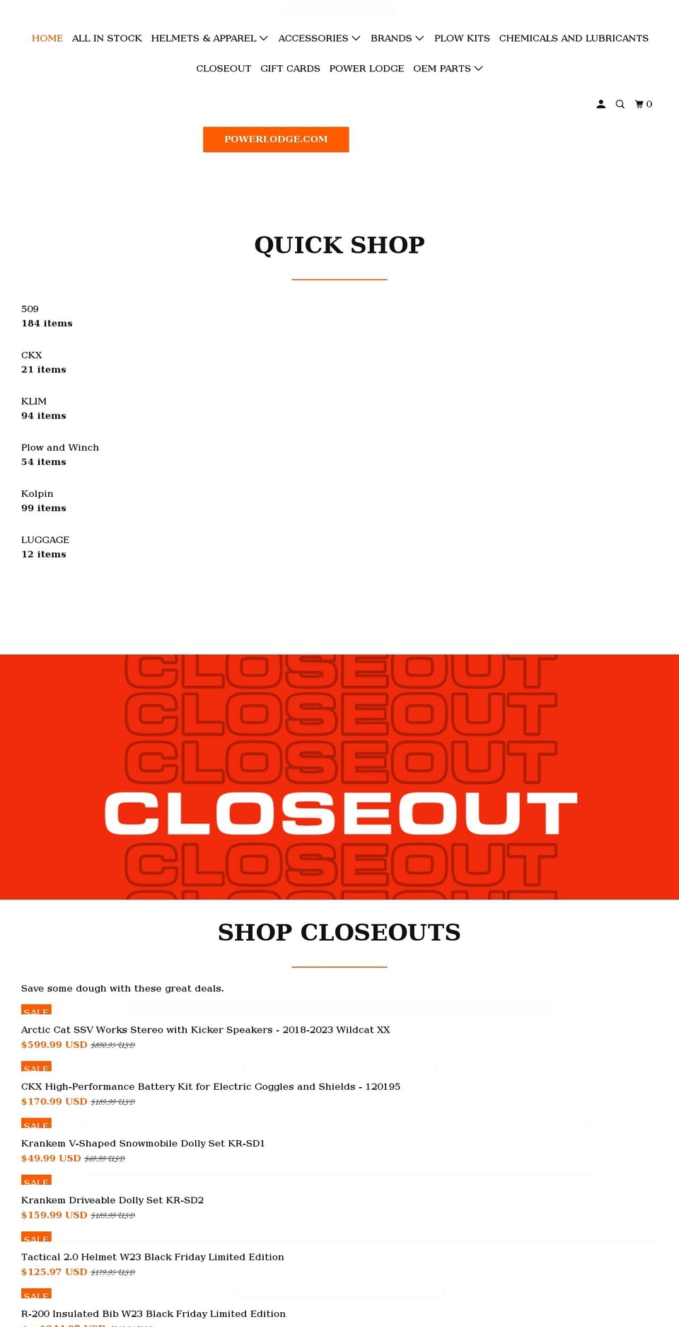 thepartslodge.com shopify website screenshot