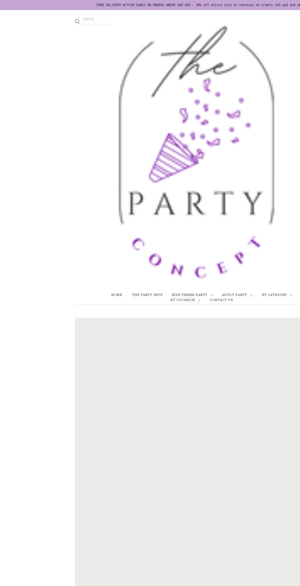 thepartyconcept.com shopify website screenshot