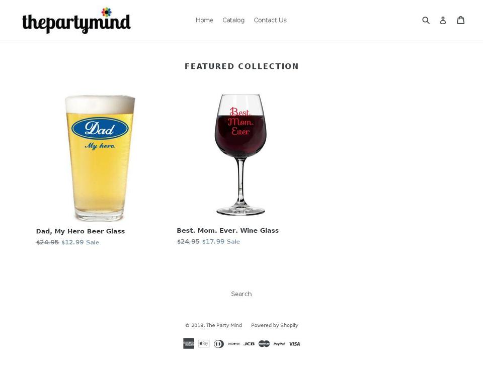 thepartymind.com — Shopify storefront screenshot