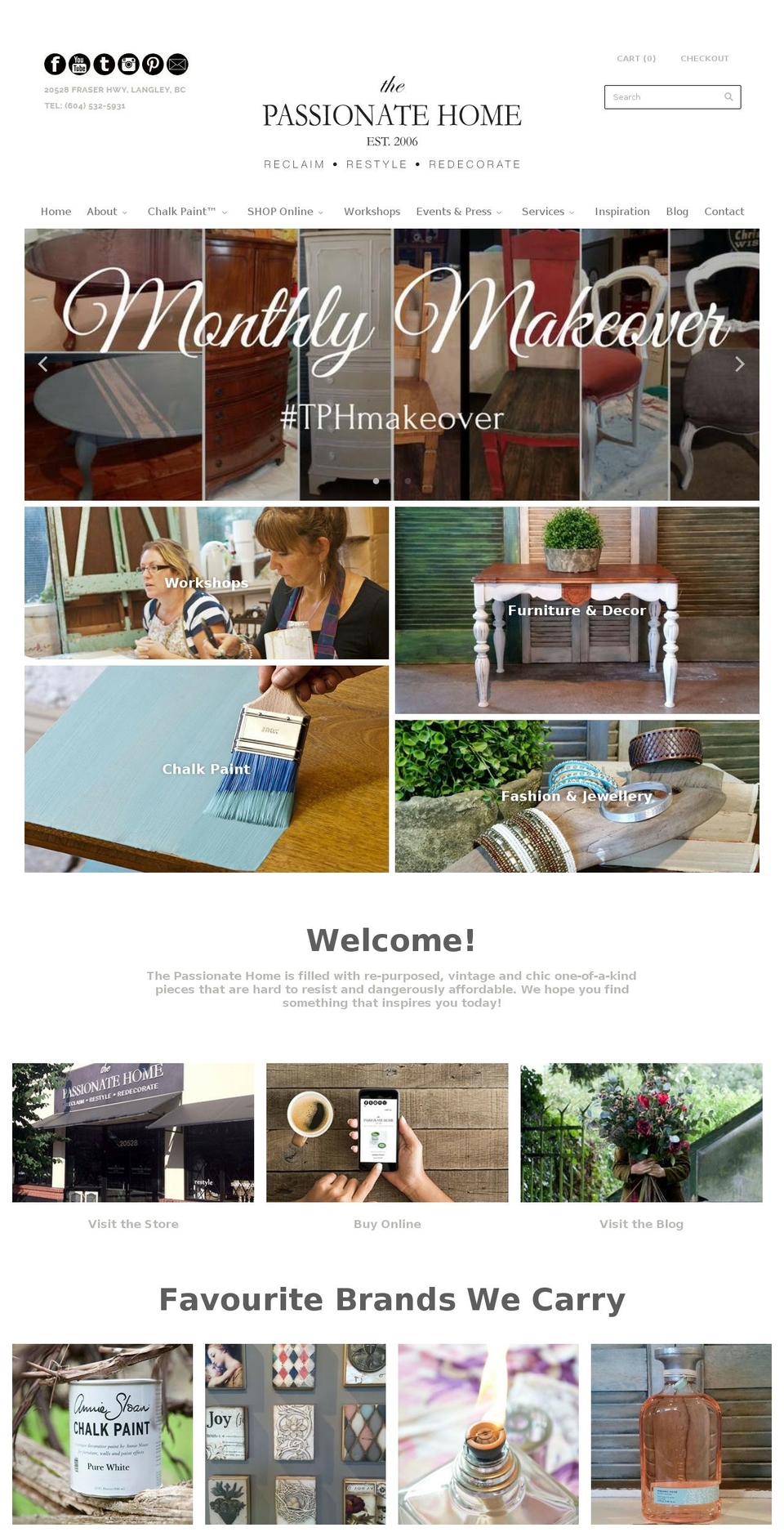 thepassionatehome.com shopify website screenshot