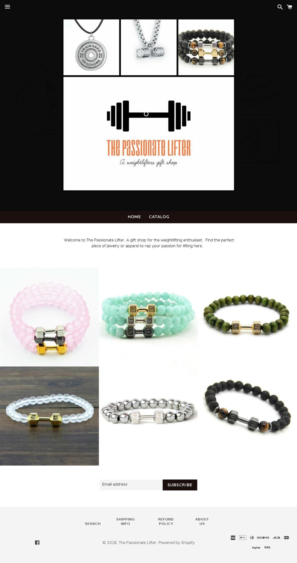 thepassionatelifter.com — Shopify storefront screenshot