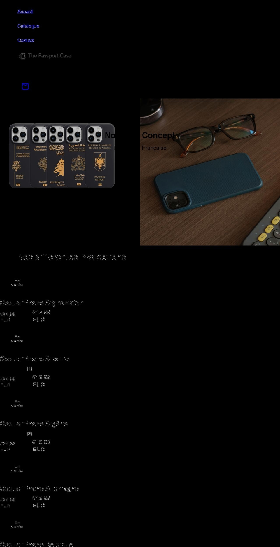 thepassportcase.com shopify website screenshot