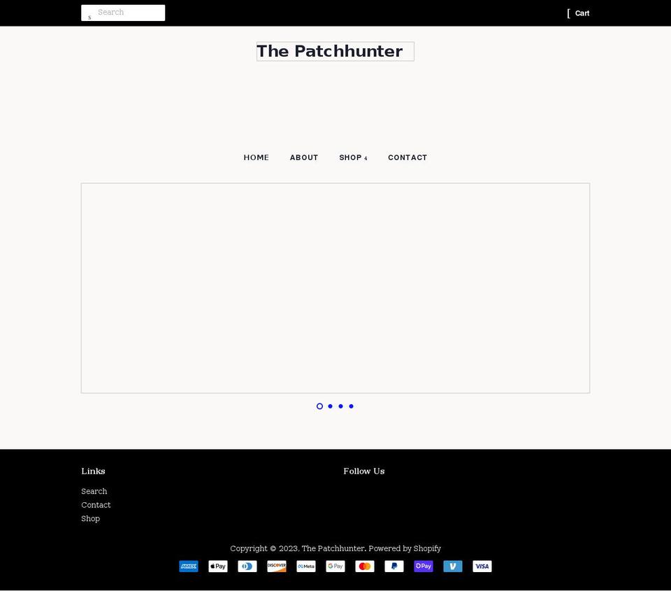 thepatchhunter.com shopify website screenshot