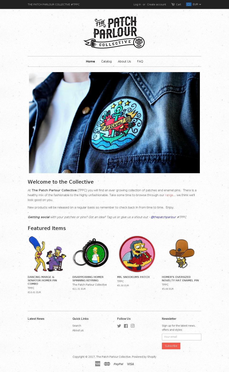 thepatchparlor.com shopify website screenshot