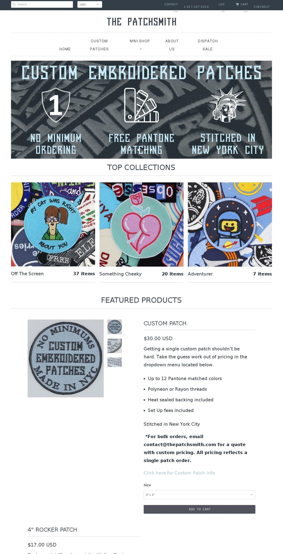 thepatchsmith.com shopify website screenshot