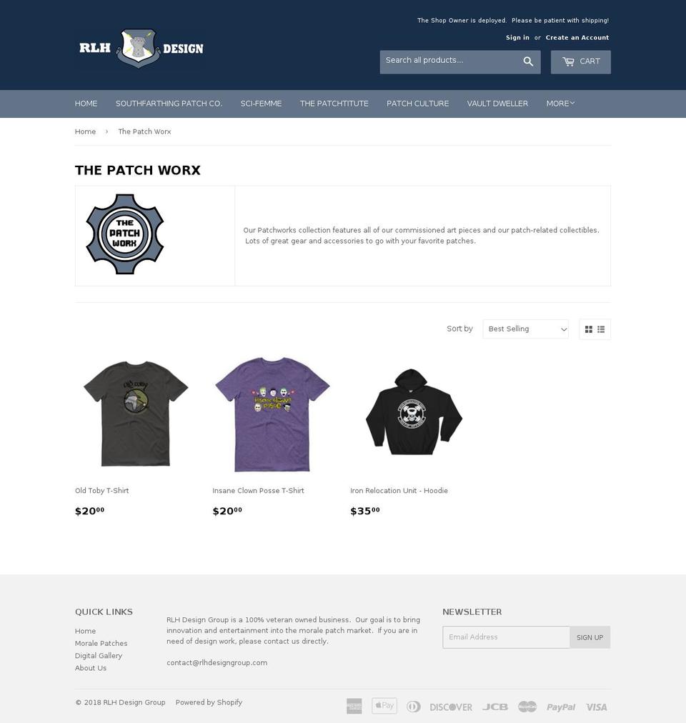 thepatchworx.com — Shopify storefront screenshot