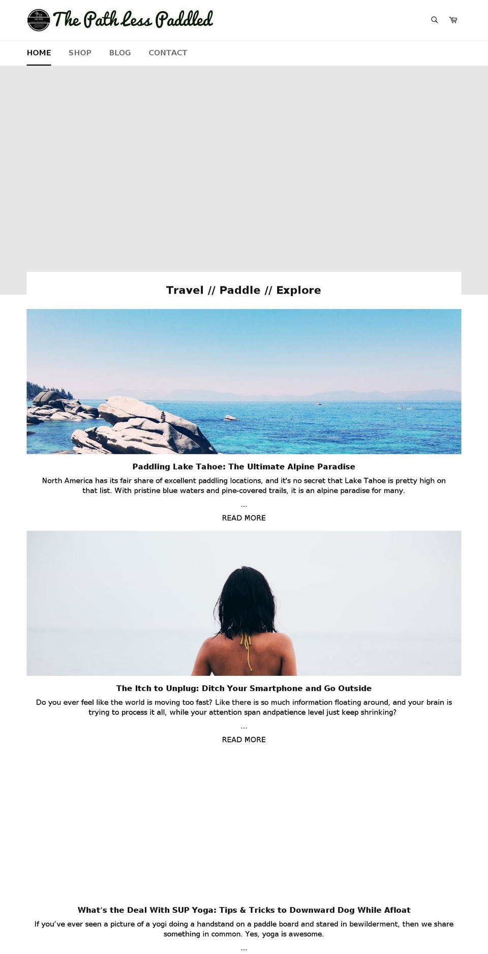thepathlesspaddled.com — Shopify storefront screenshot