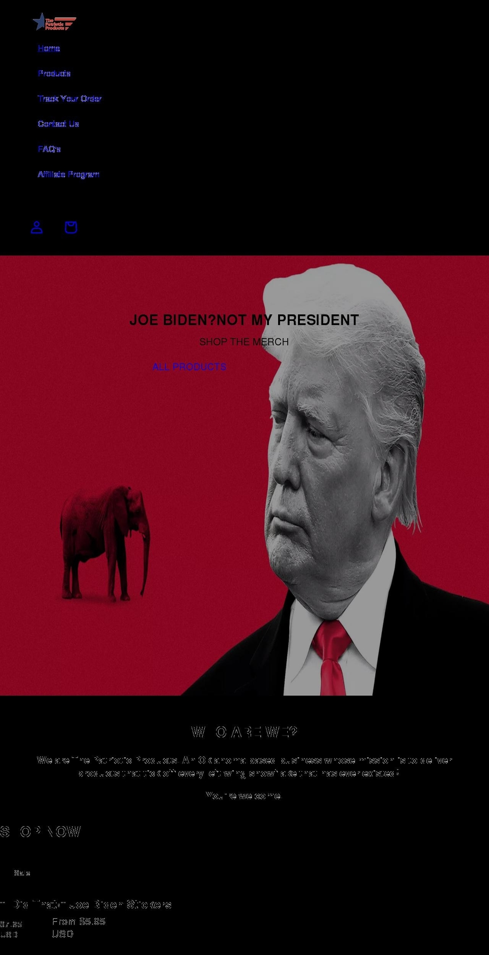 thepatrioticproducts.com shopify website screenshot