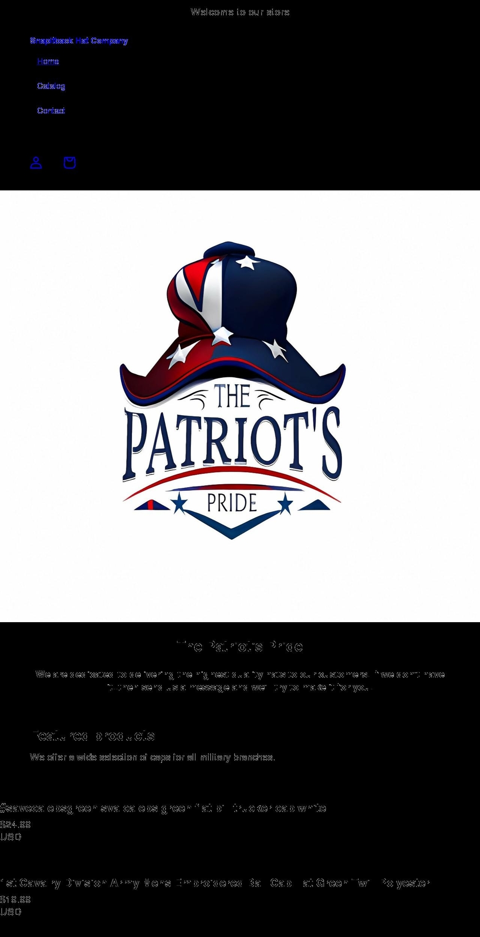 thepatriotspride.com shopify website screenshot