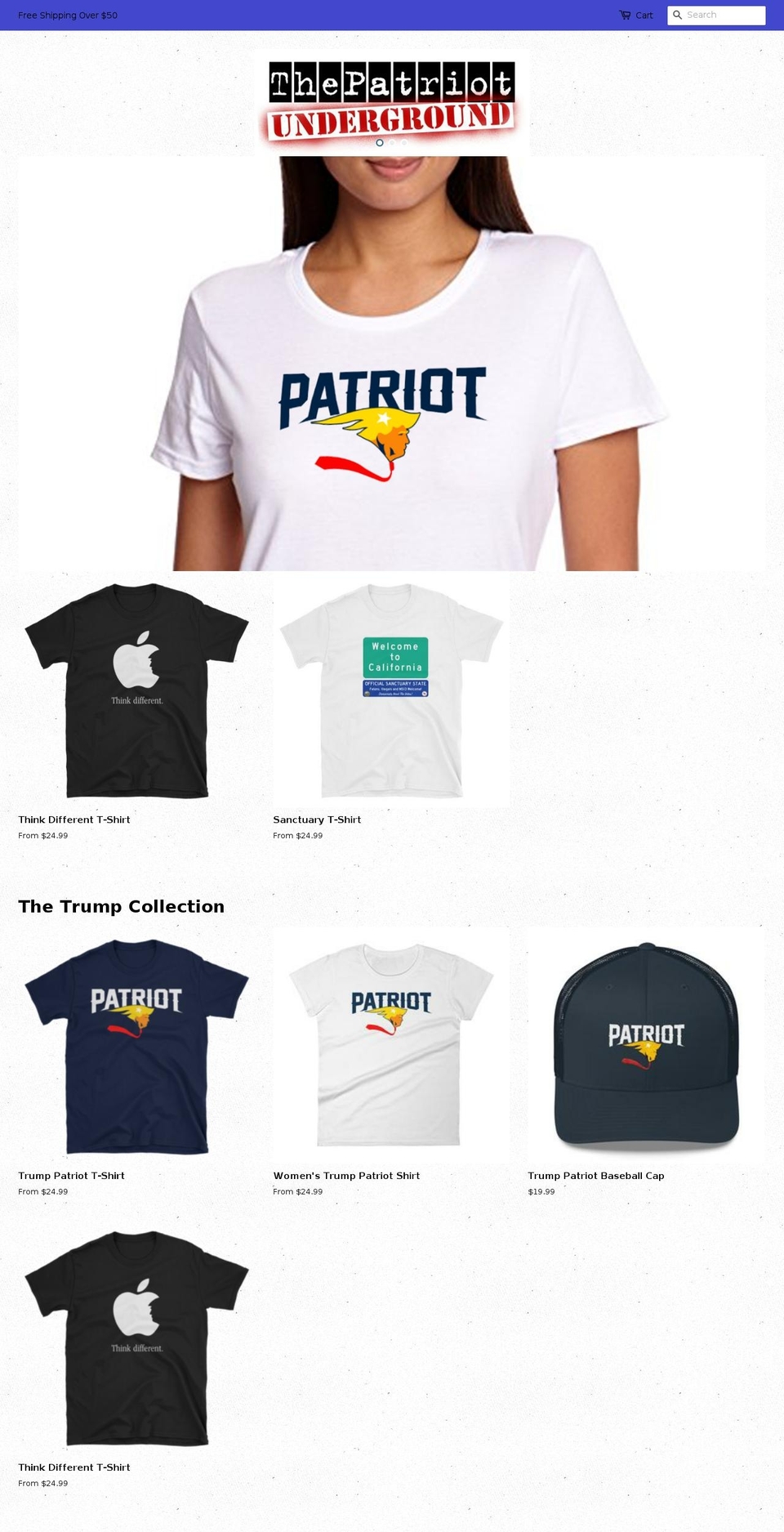 thepatriotunderground.com — Shopify storefront screenshot