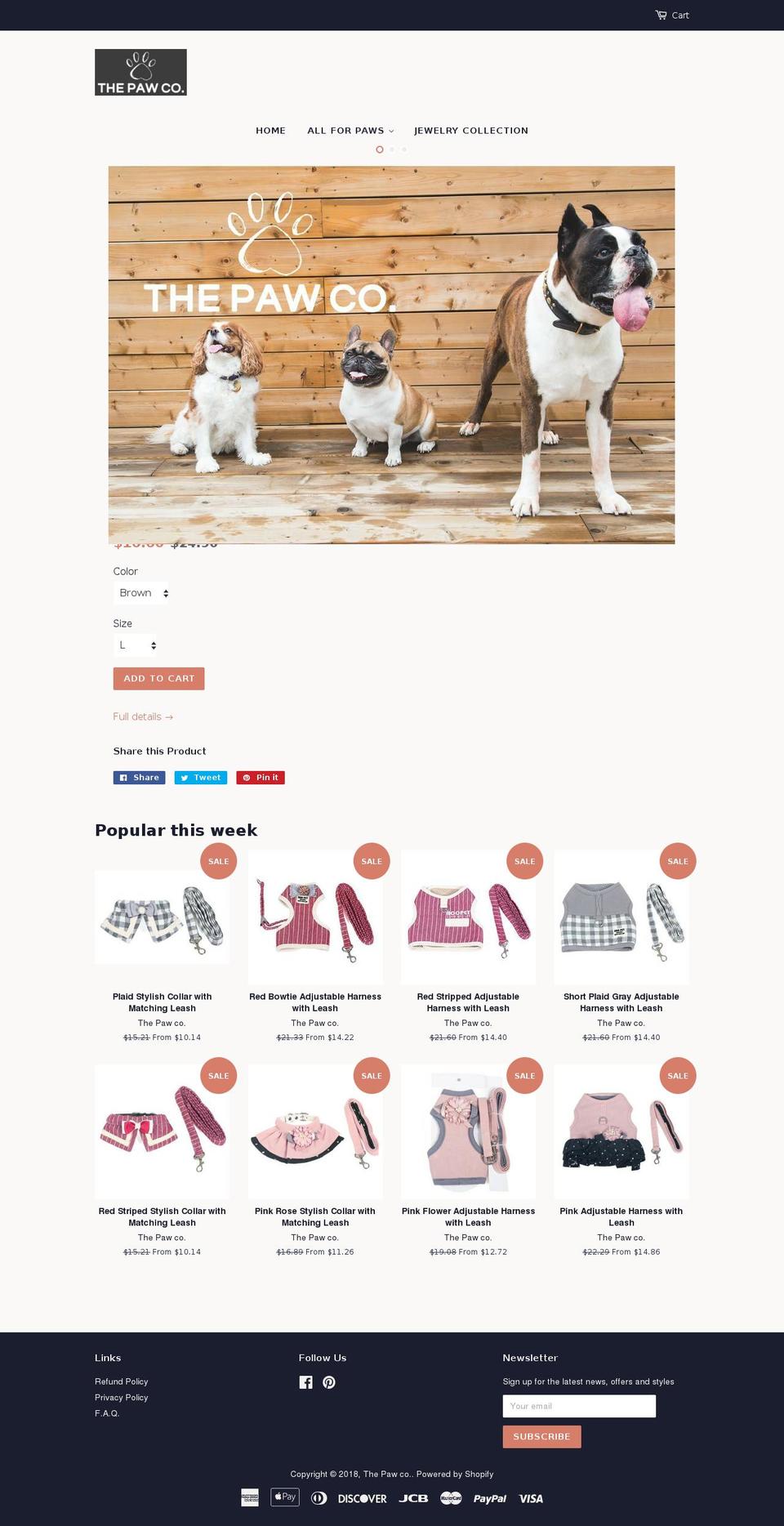 thepawco.com — Shopify storefront screenshot