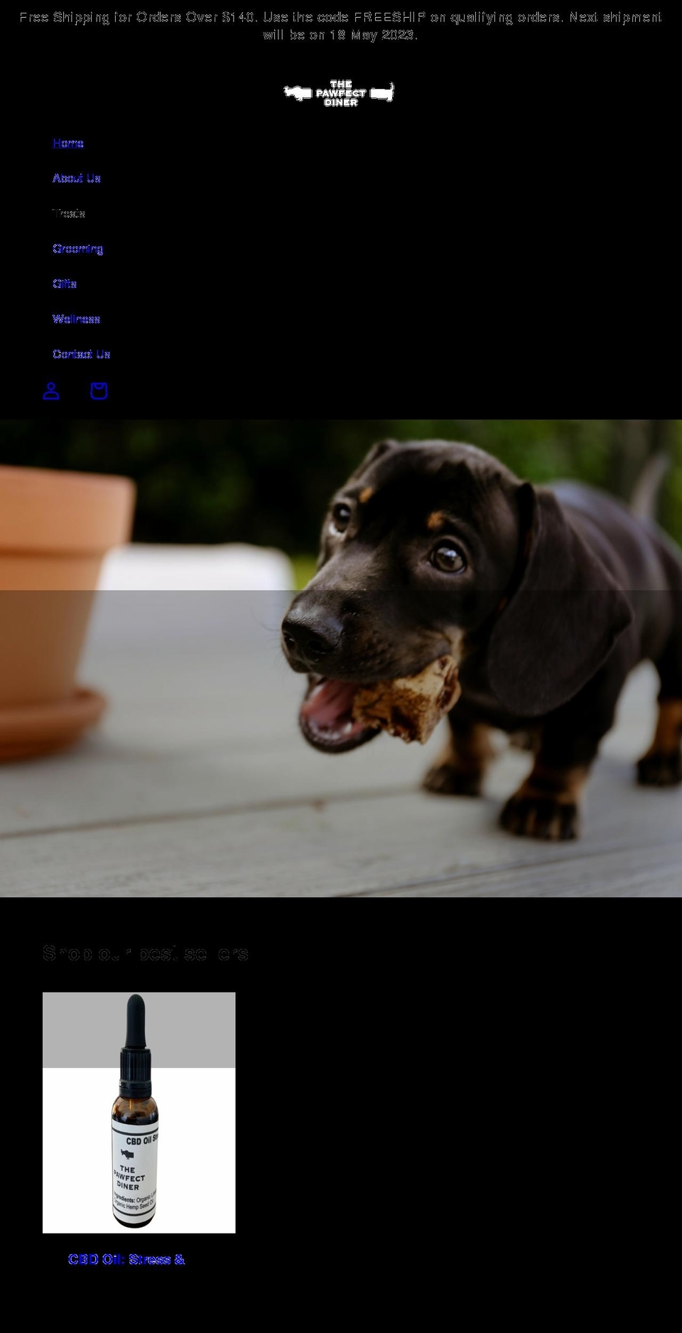 thepawfectdiner.com shopify website screenshot