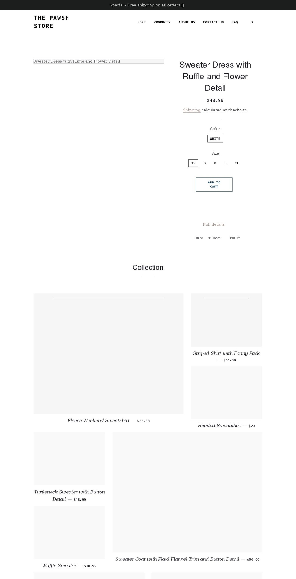 thepawshstore.com shopify website screenshot