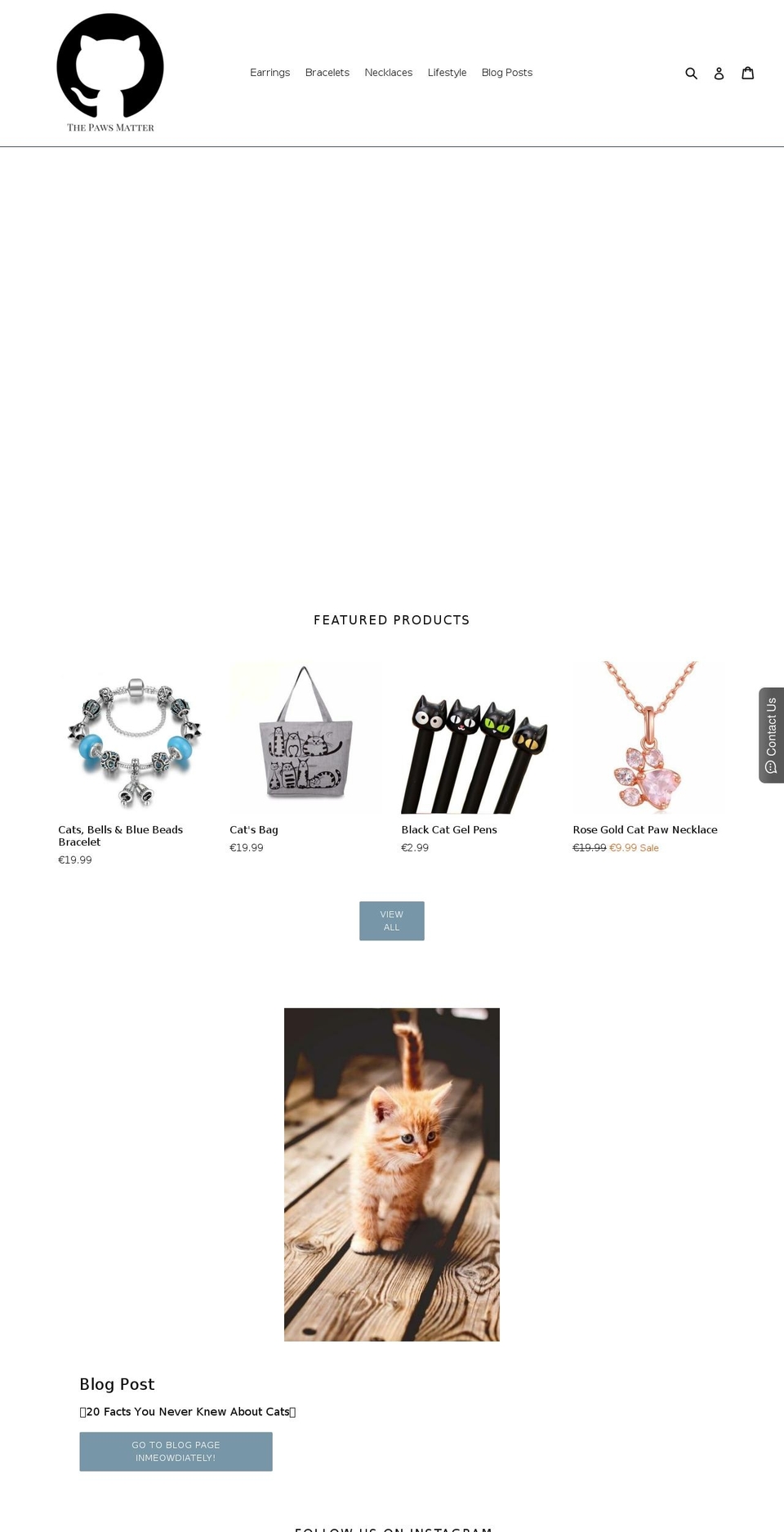 thepawsmatter.com — Shopify storefront screenshot