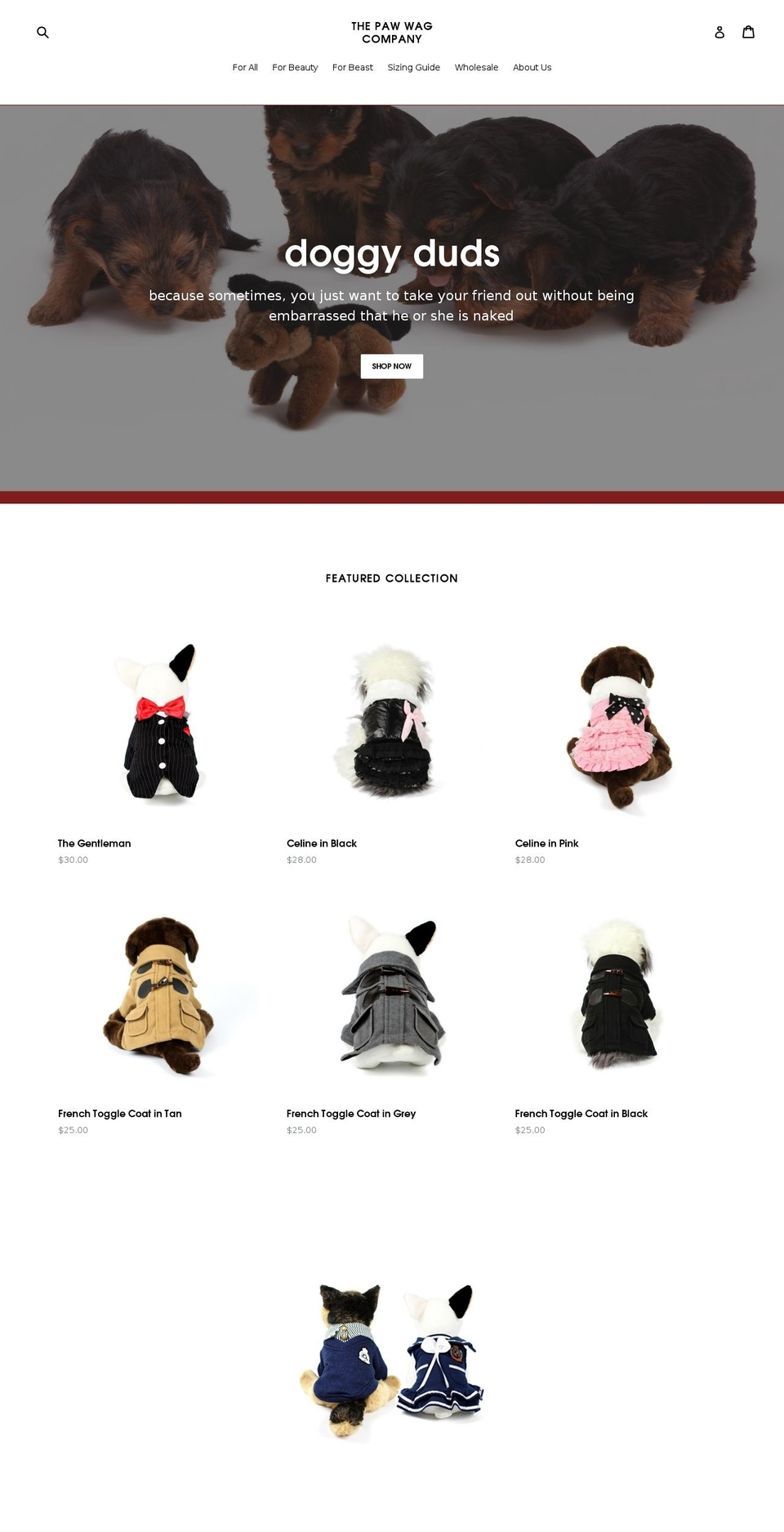 thepawwagcompany.com shopify website screenshot