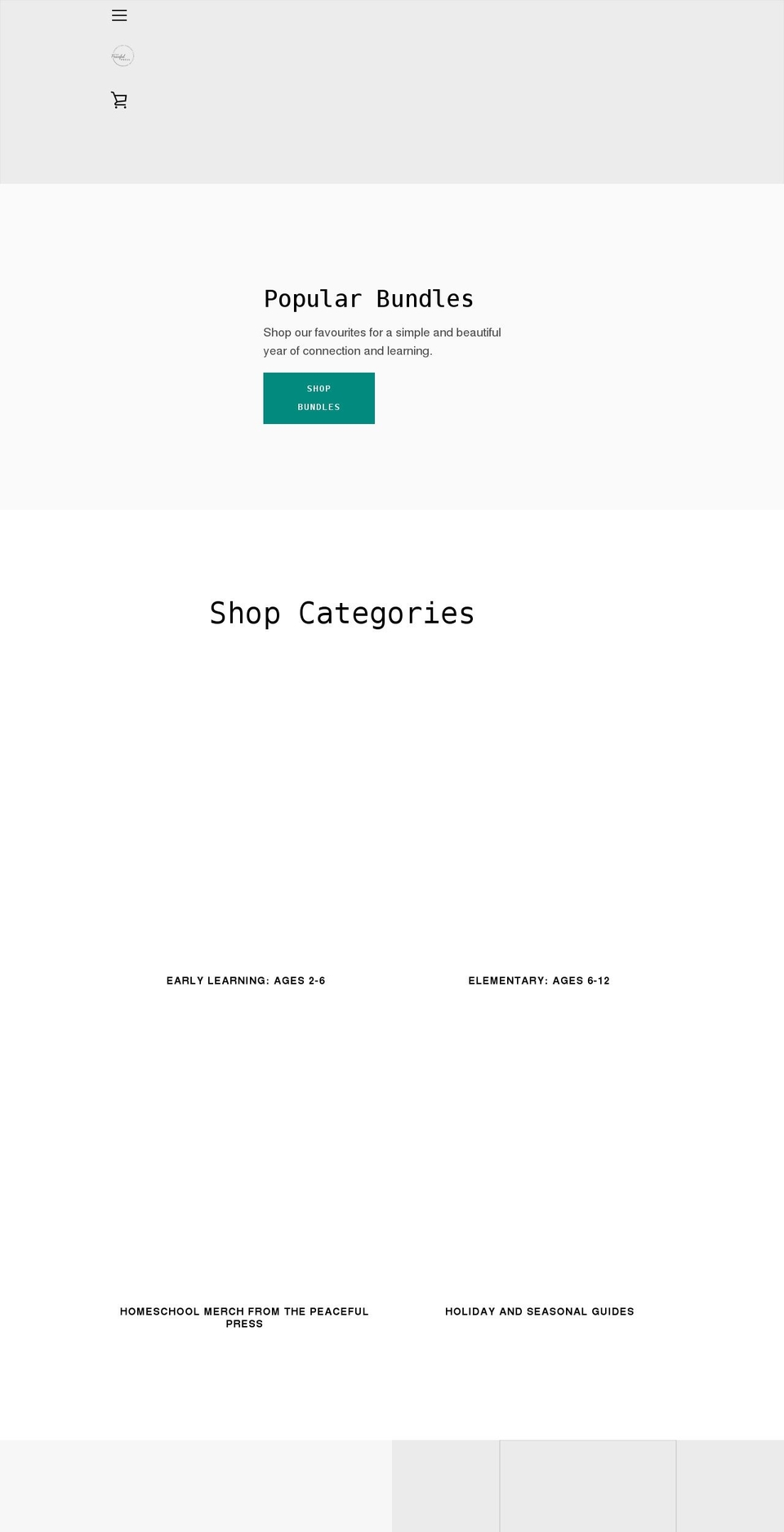 thepeacefulpress.shop shopify website screenshot