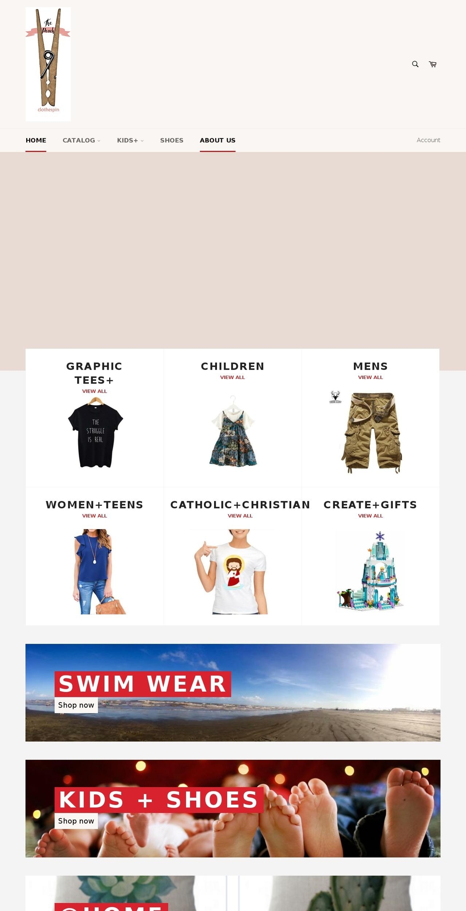 thepeachclothespin.com — Shopify storefront screenshot