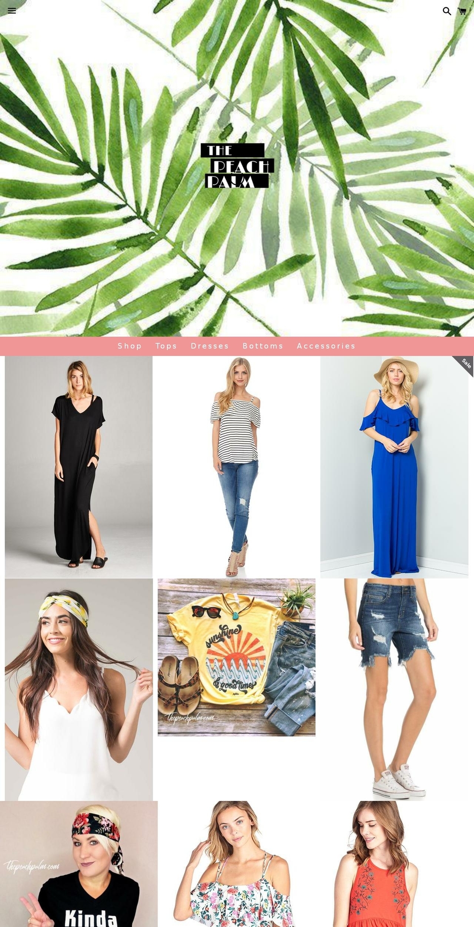 stevie-theme Shopify theme site example thepeachpalm.com