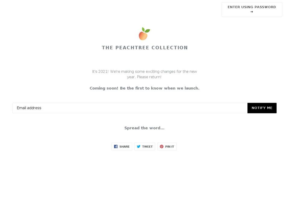 thepeachtreecollection.com — Shopify storefront screenshot