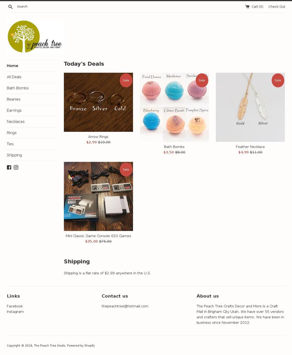 thepeachtreedeals.com — Shopify storefront screenshot