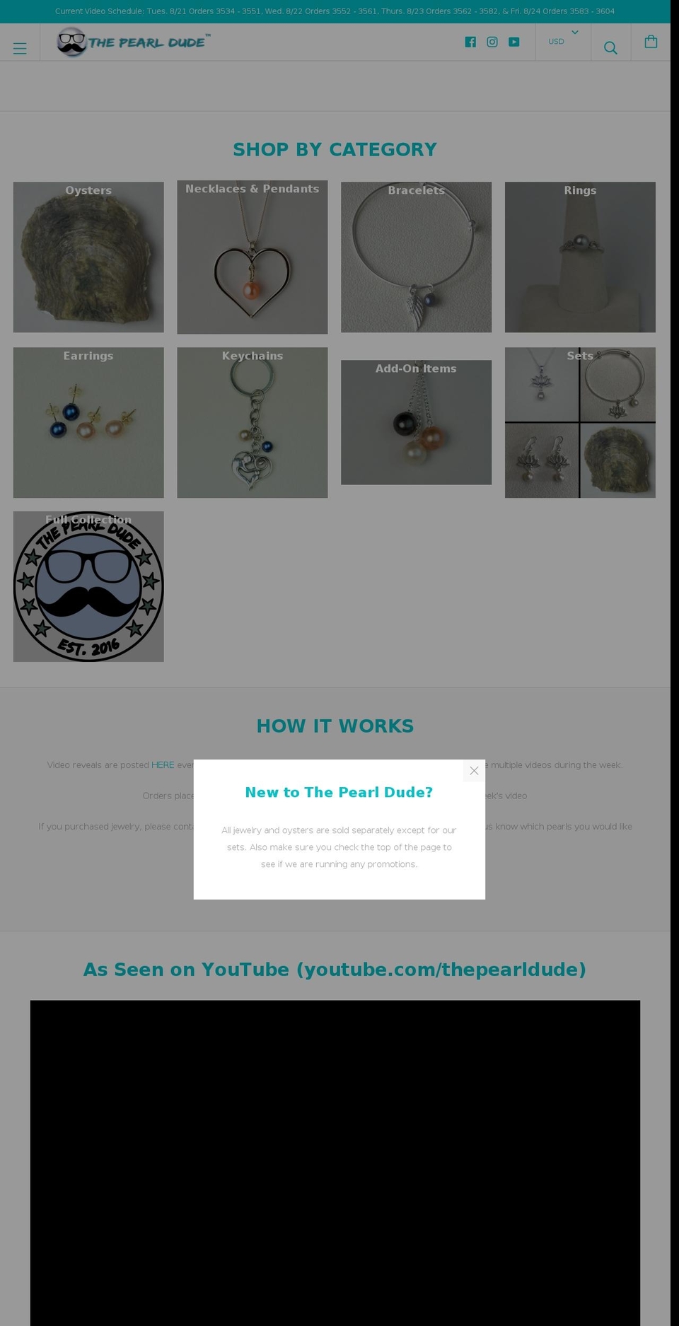 thepearldude.com shopify website screenshot