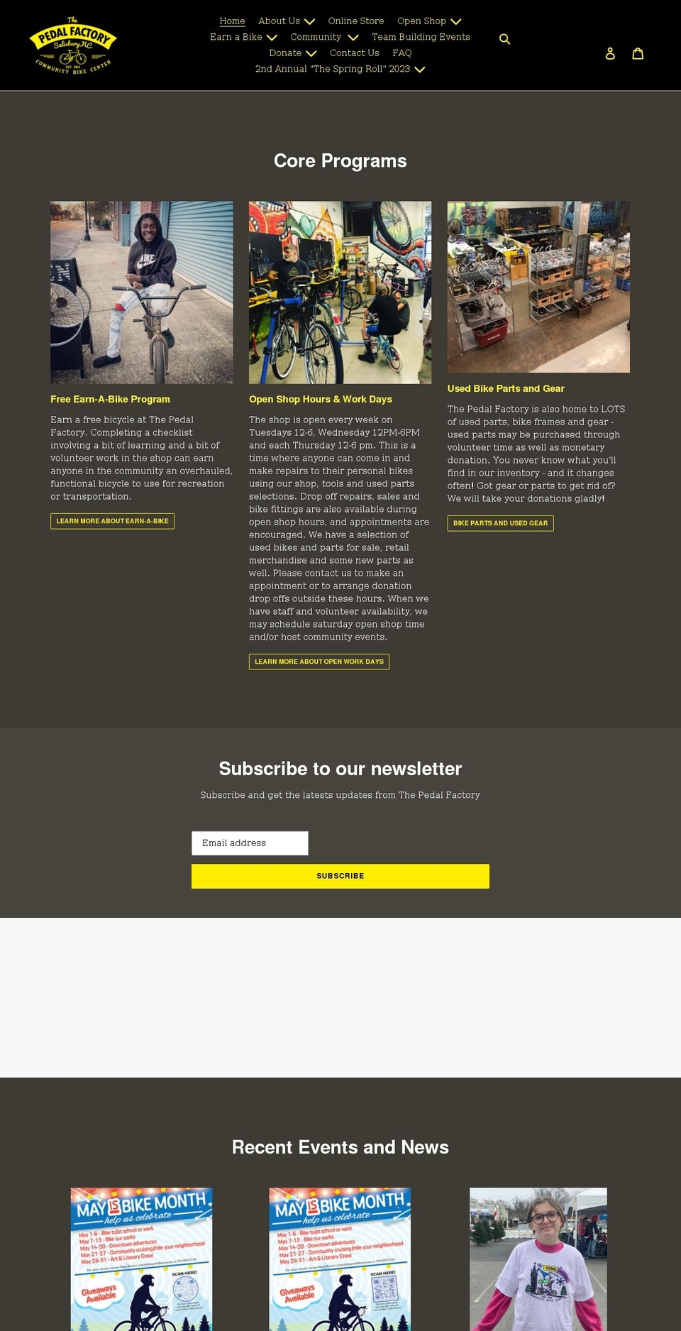thepedalfactory.org shopify website screenshot