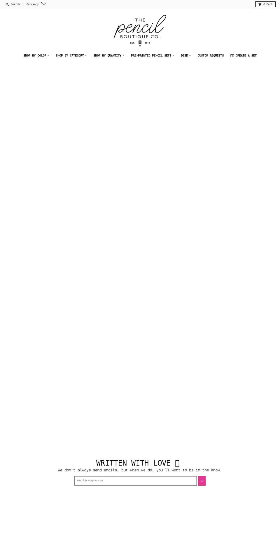 thepencilboutiqueco.com shopify website screenshot