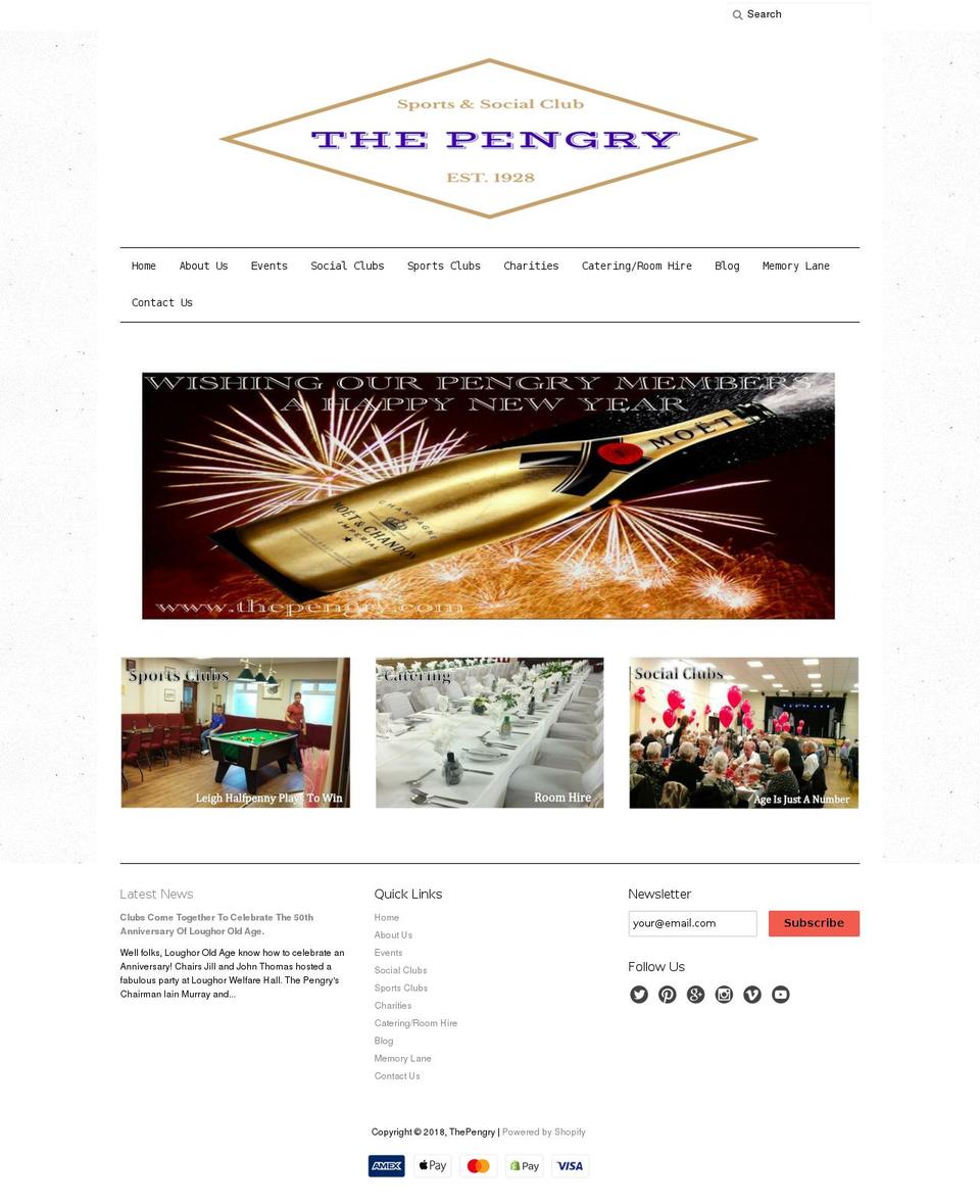 thepengry.com — Shopify storefront screenshot