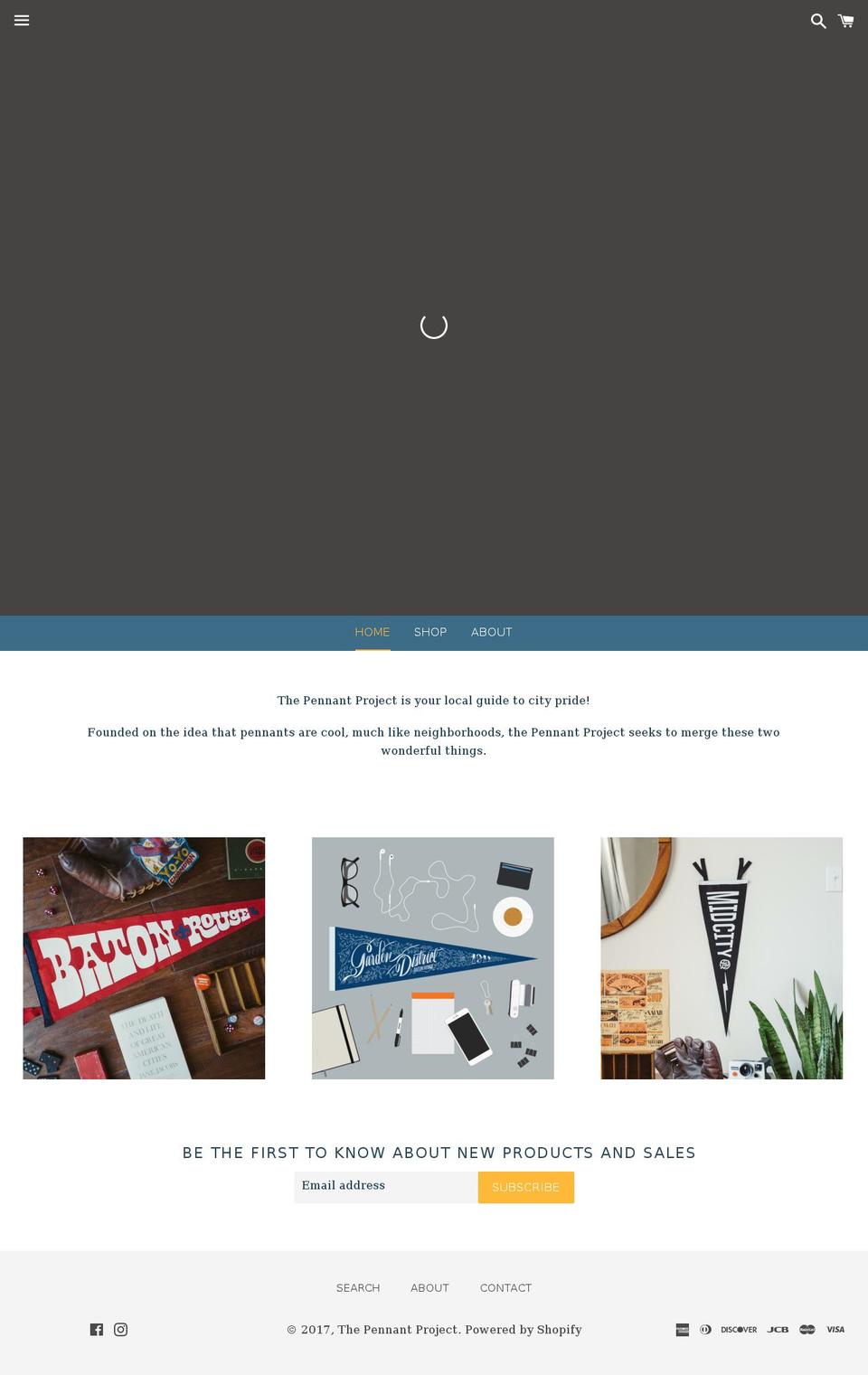 thepennantproject.com shopify website screenshot