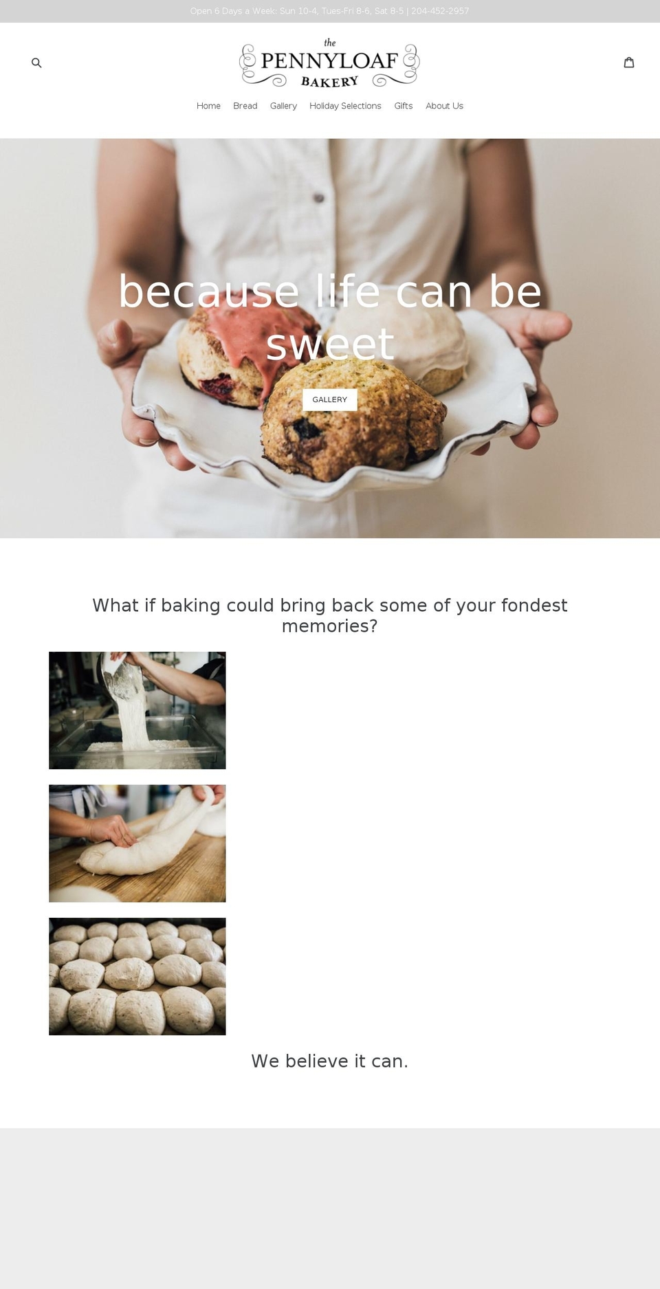 thepennyloaf.com — Shopify storefront screenshot