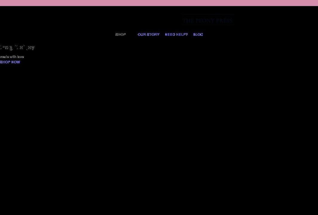 thepeonypress.com shopify website screenshot