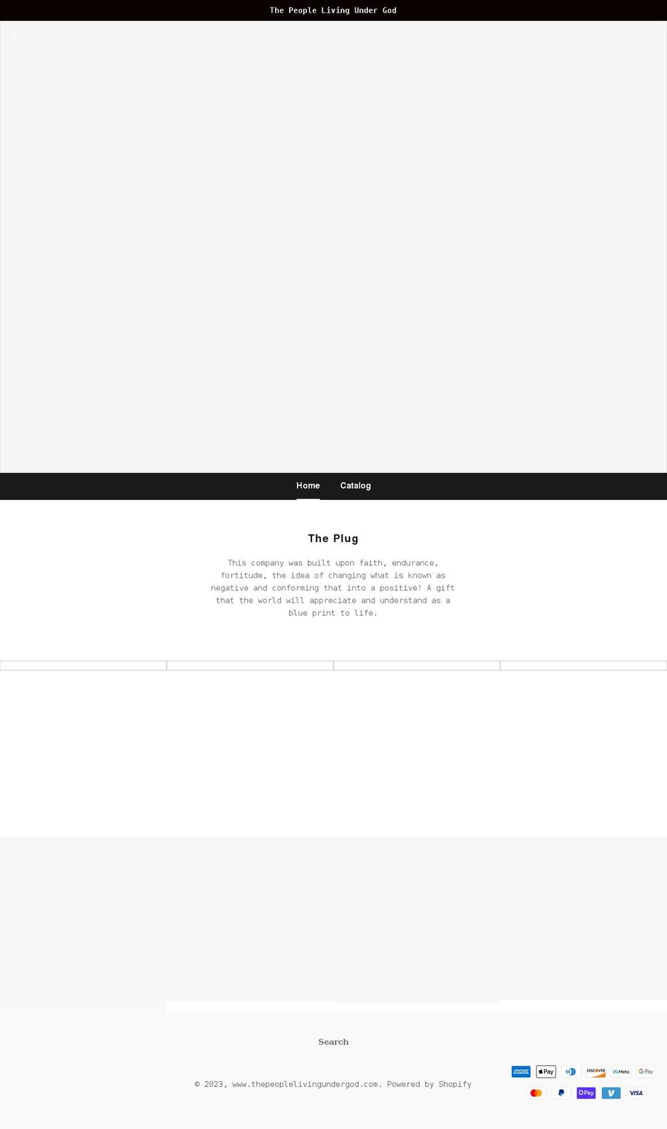 thepeoplelivingundergod.com shopify website screenshot