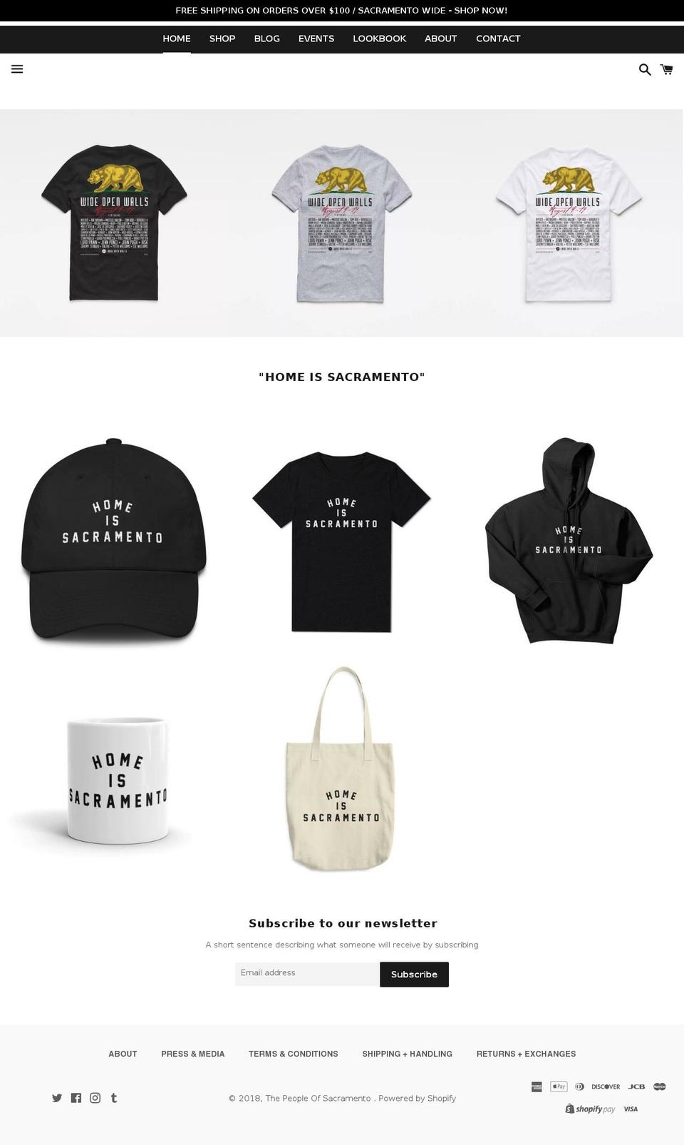 thepeopleofsacramento.com shopify website screenshot