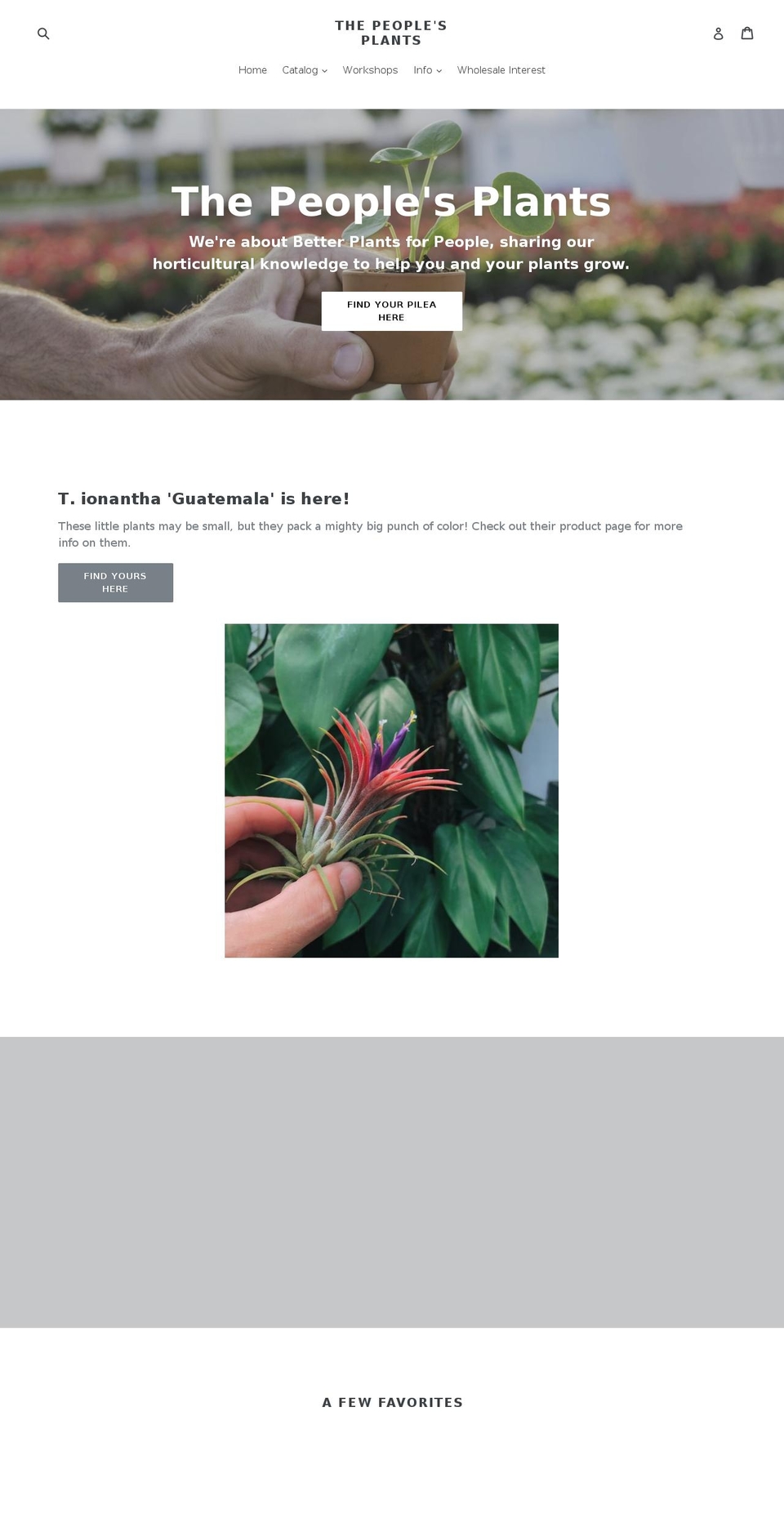 thepeoplesplants.com — Shopify storefront screenshot