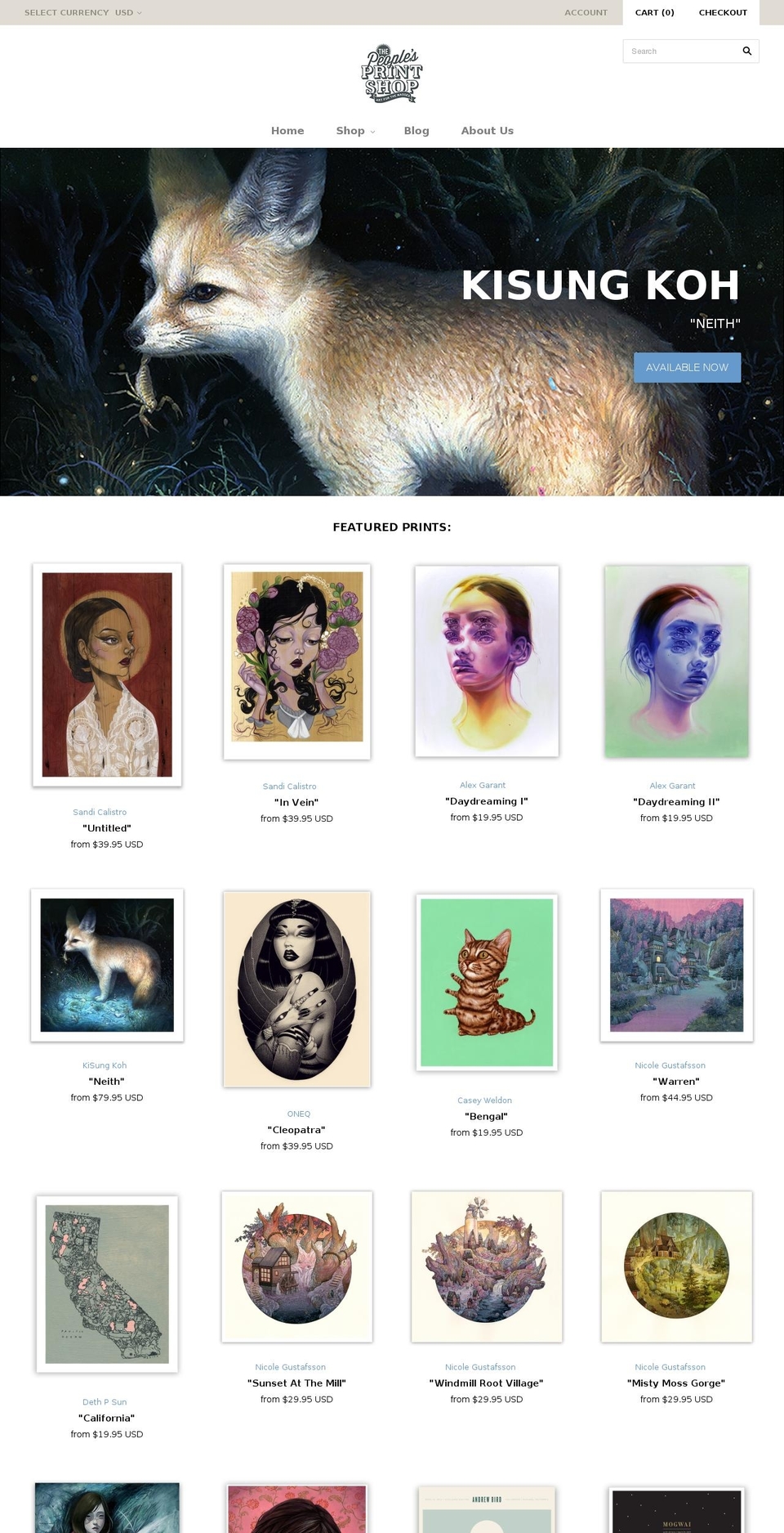 thepeoplesprintshop.com shopify website screenshot