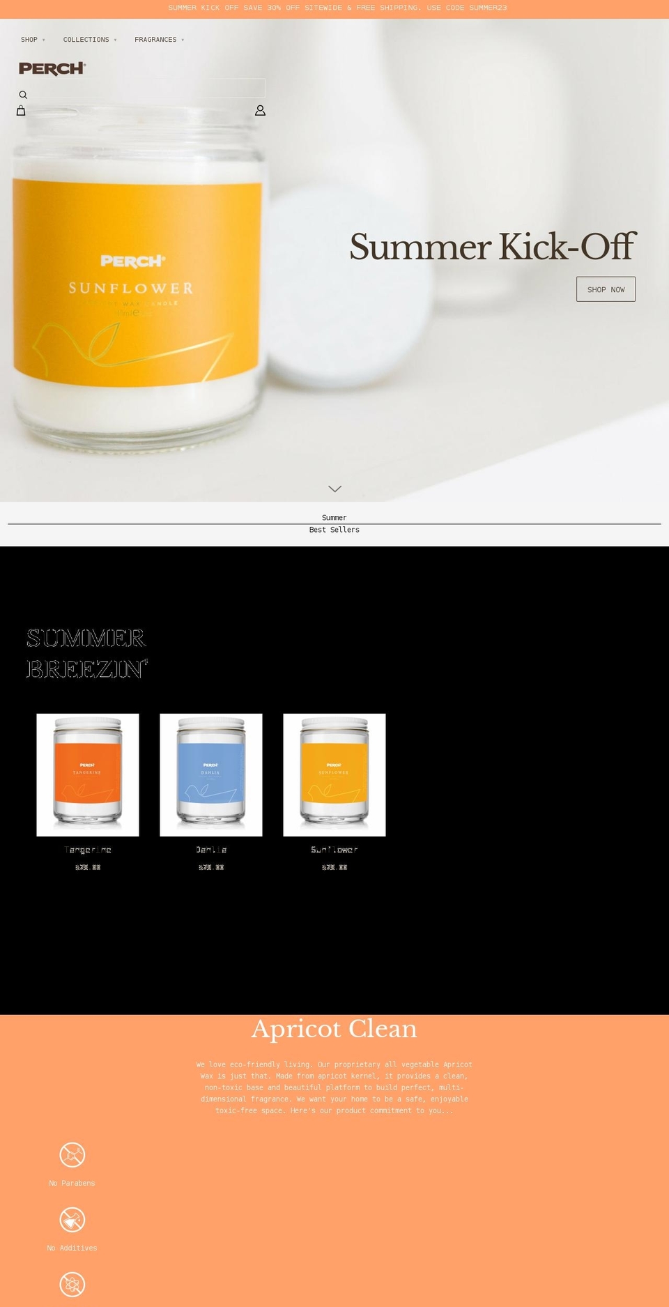 theperchco.com shopify website screenshot