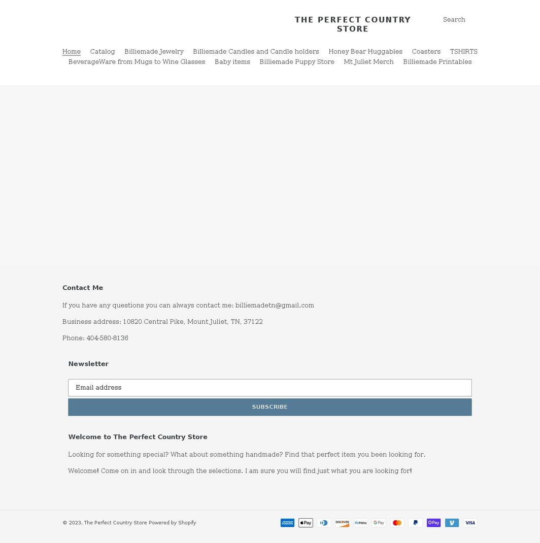 theperfectcountrystore.com shopify website screenshot