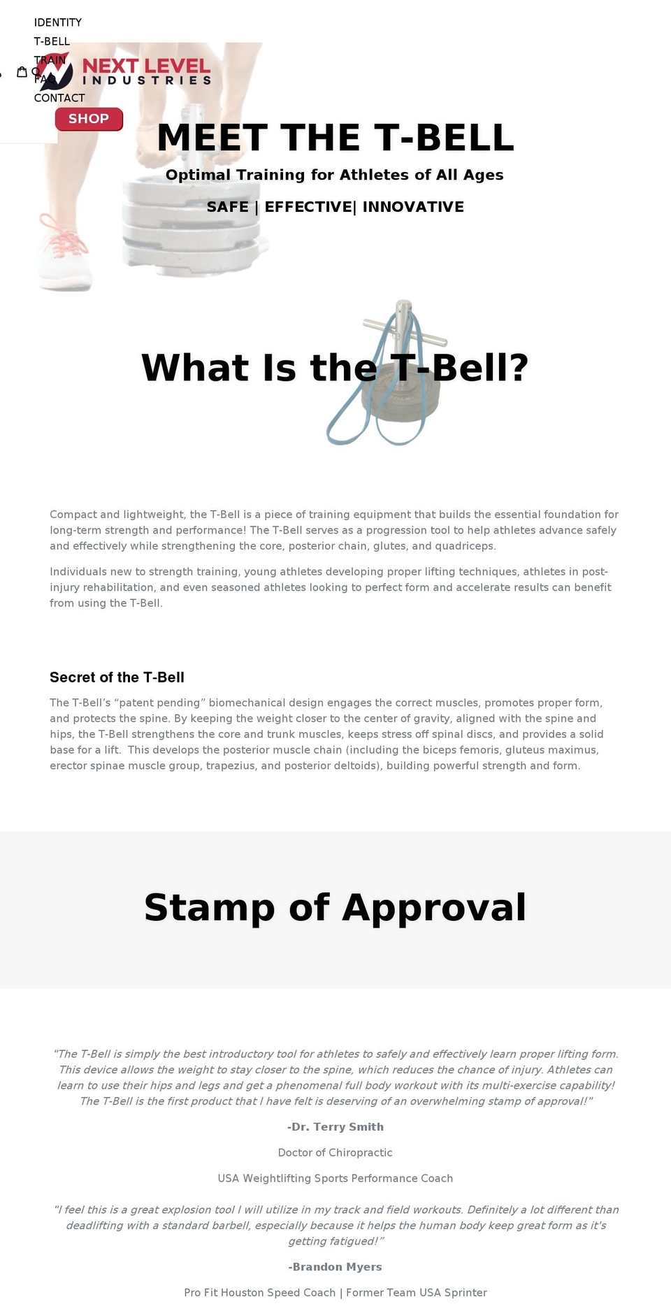 theperfectdeadlift.com — Shopify storefront screenshot