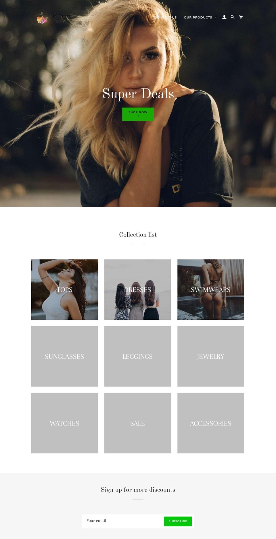 theperfectfashion.com — Shopify storefront screenshot