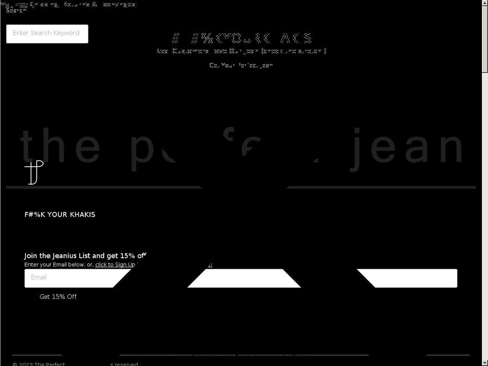 theperfectjean.nyc shopify website screenshot