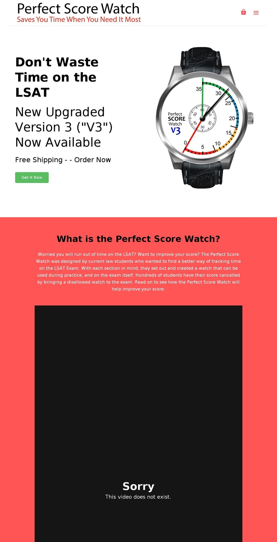 theperfectscorewatch.com shopify website screenshot