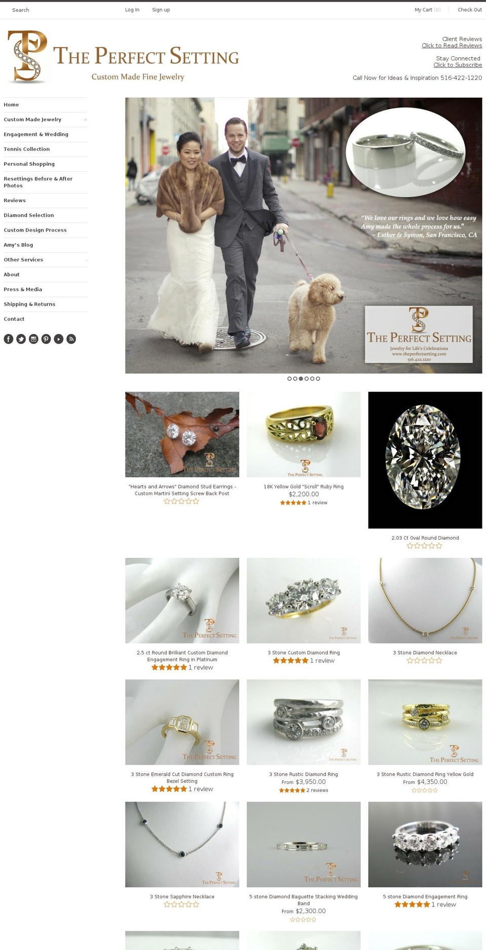 theperfectsetting.com shopify website screenshot