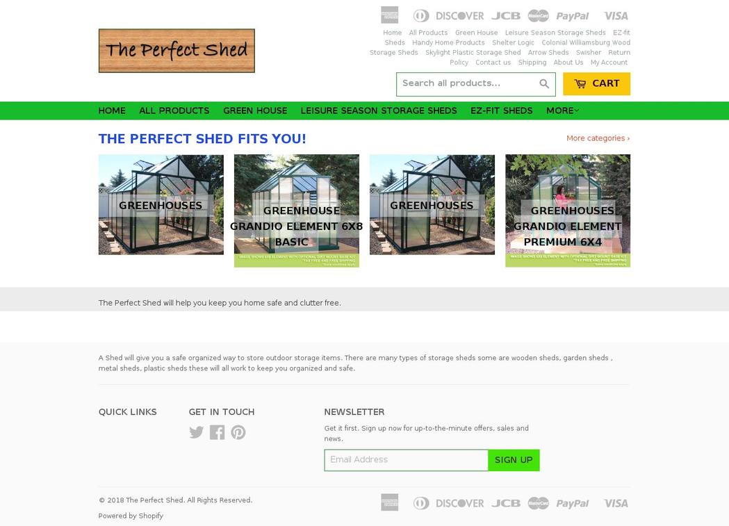 dsl-5-0-1-1 Shopify theme site example theperfectshed.com