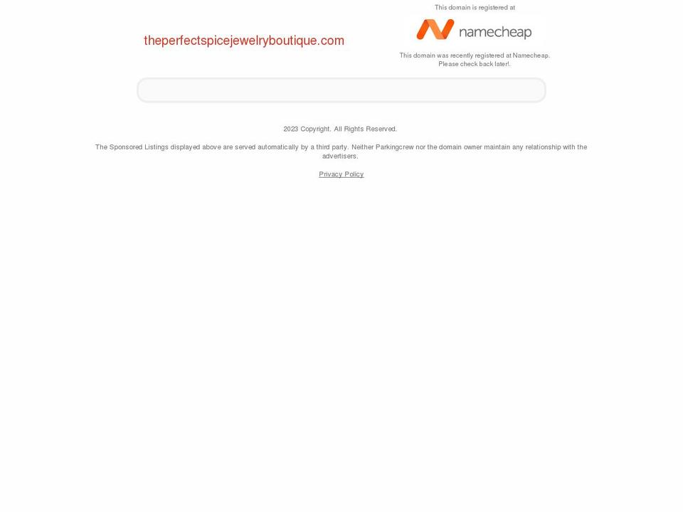 theperfectspicejewelryboutique.com — Shopify storefront screenshot