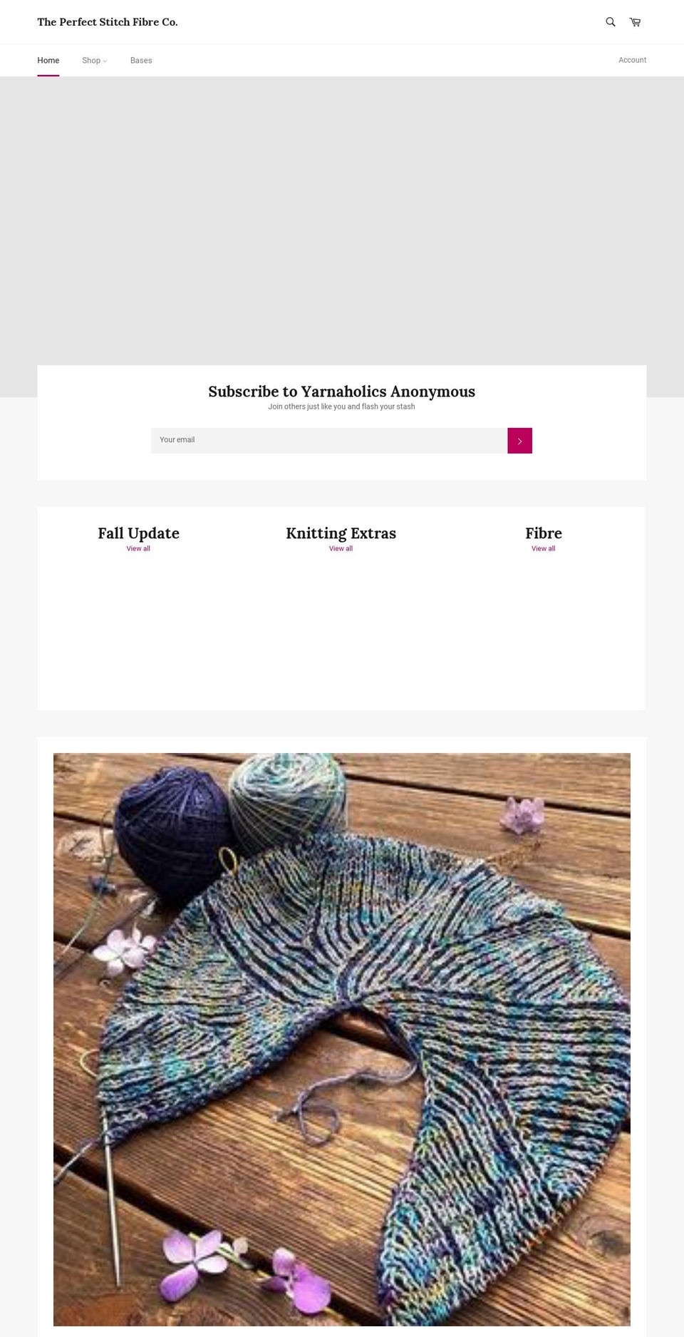 theperfectstitchfibreco.com shopify website screenshot
