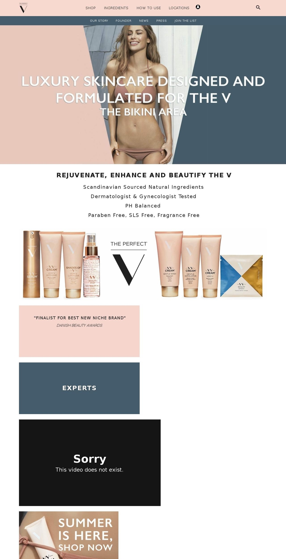 theperfectv.com shopify website screenshot