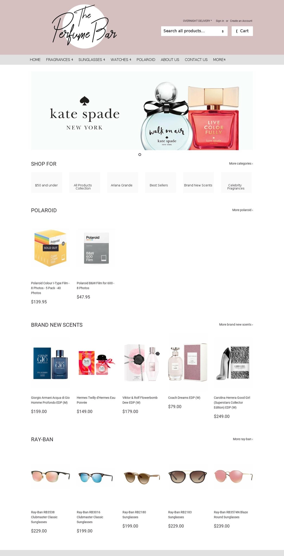 theperfumebar.co.nz shopify website screenshot